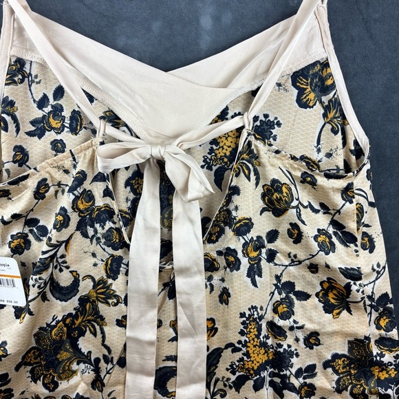 NWT Free People Women’s Solstice Satin Camisole Oversized sz Small in Tea Combo - Picture 5 of 13